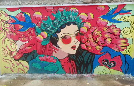 马尔康墙体彩绘-网红墙