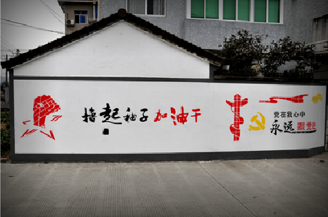 马尔康乡村振兴墙体彩绘