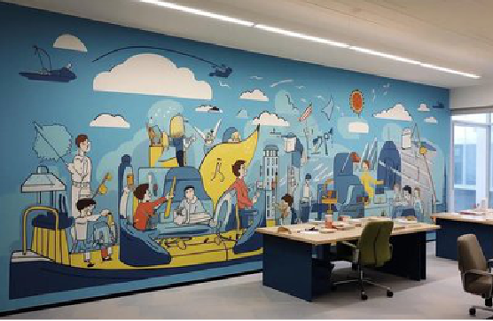 马尔康办公室墙绘的特点。