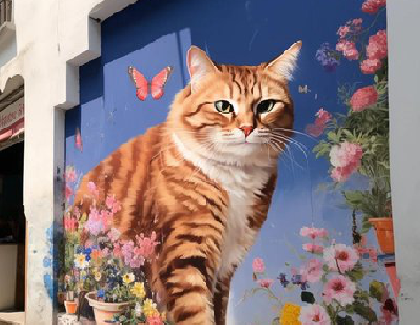 马尔康自己绘制有个性的手绘墙