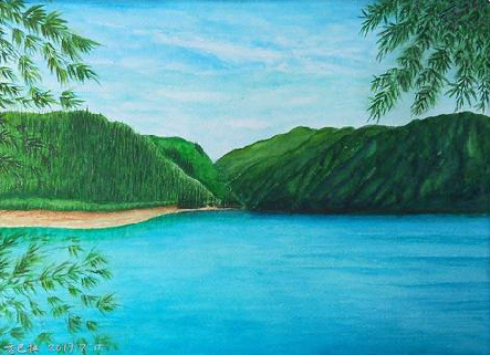 马尔康在墙绘中，如何绘画绿水青山？