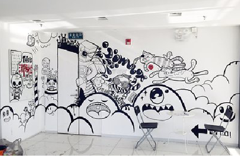 马尔康手绘墙并非传统涂鸦。