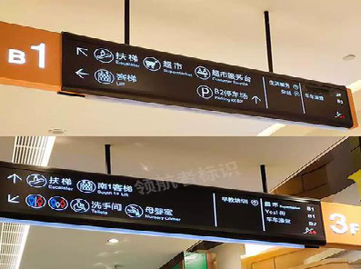 马尔康如何通过商场标识牌引导客流分布？